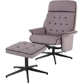 Notio Living Newton-Fauteuil met krukgrijs en zwart