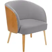 Notio Living Alzey-Fauteuil in zachte stof grijs