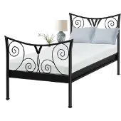 Notio Living Prinses-Bedframe - Zwart Metaal