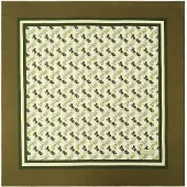 Coach Doek chocoladebruin / groen / lichtgroen / wit