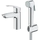 GROHE Eurosmart - Wastafelkraan met bidet douche, chroom 23124003
