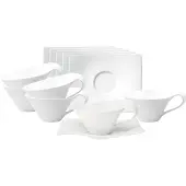 Villeroy & Boch Teetassen mit Untertassen NewWave 220 ml Set van 6