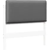 vidaXL Gestoffeerd hoofdbord met hoofdeinde Wit en Lichtgrijs 75 cm