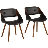 Notio Living Langley-Eetkamerstoel - 2 Pack - Zwart PU