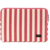 Bombata Versilia Universele Laptophoes Sleeve - Gestreept - 15 inch / 15.6 inch / 16 inch - Roze