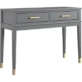 CosmoLiving by Cosmopolitan Sidetable Westerleigh met 2 laden, onderhoudsvriendelijk mdf, massief houten poten, hoogte 76 cm (1 stuk)