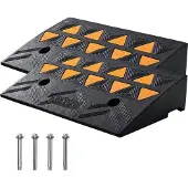 Vevor 2x Drempelhelling Massief rubberen deur Drempelhelling Max. draagvermogen tot 15 ton Stoeprandhelling 50x32x11cm Rolstoelhelling Rubberen oprijplaat Ideaal voor oneffen terrein Stoepranden
