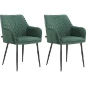 Loft 24 Elvira-Armstoel - 2 Pack - Donkergroen