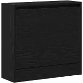 vidaXL Schoenenkast 60 x 21 x 57 cm Bewerkt hout Zwart Eiken