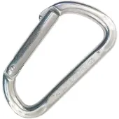 Kong D Shape Straight Karabijnhaak Zilver 80 mm