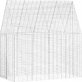 vidaXL Konijnenkooi zilver 200 x 100 x 210 cm Gegalvaniseerd staal