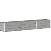 vidaXL Plantenbak Lichtgrijs 290 x 50 x 45 cm Gegevens staal
