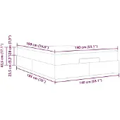 vidaXL Bedframe met matras 2 st Zwart Fluweel