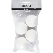 Packlinq Ballen, d 50 mm, wit, 4 stuk/ 1 doos