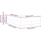 vidaXL Boxspring bed met matras Donkergrijs 120 x 200 cm Stof