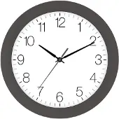 Eurotime Tijdsein gestuurde wandklok, grijs