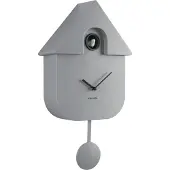Karlsson Klok Modern Cuckoo Mouse Grey 23 x 40 cm