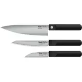 Fissler ProCut 001-029-03-000/0, 3-delige messenset met koksmes, universeelmes, en officemes