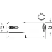 Ks Tools 1171373 117.1373 Zeskant Verwisselbare kop Geïsoleerd 17 mm 17 mm 1/2 (12,5 mm)