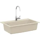vidaXL Wasbak Beige 795 x 505 mm Graniet