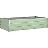 vidaXL Plantenbak Pastelgroen 195 x 100 x 45 cm Gegalvaniseerd staal