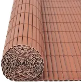 vidaXL Tuinhek Bruin 150 x 500 cm PVC