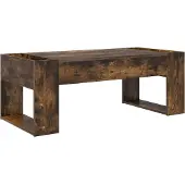 vidaXL Salontafel Rook Eiken 110 x 50 x 41 cm Bewerkt hout