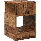 vidaXL Bijzettafel Oudhout 30,5 x 30 x 45 cm Bewerkt hout