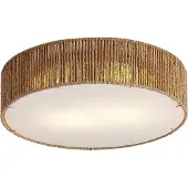 QAZQA Japandi plafondlamp naturel met kap 38cm 2-lichts - Luz