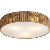 QAZQA Japandi plafondlamp naturel met kap 46cm 3-lichts - Luz
