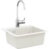 vidaXL Wasbak 80% Kwarts en 20% Hars 470 x 440 mm Wit