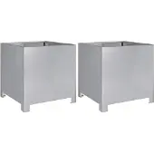 vidaXL Plantenbakken 2 st 40x40x40 cm gegalvaniseerd staal