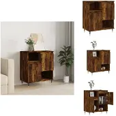 vidaXL Dressoir 60x35x70 cm bewerkt hout gerookt eikenkleurig