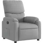 vidaXL Fauteuil verstelbaar stof lichtgrijs