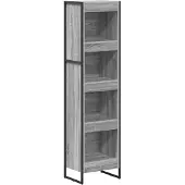 vidaXL Boekenkast 40 x 30 x 155 cm Bewerkt hout Grijs Sonoma