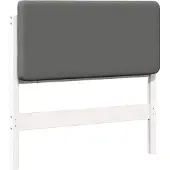 vidaXL Gestoffeerd hoofdbord met hoofdeinde Wit en Lichtgrijs 80 cm