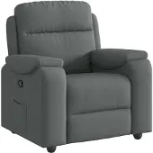 vidaXL Fauteuil verstelbaar stof donkergrijs