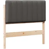 vidaXL Gestoffeerd hoofdbord met hoofdeinde Bruin en Donkergrijs 90 cm