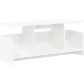 vidaXL TV Stand 102 x 35 x 45 cm Wit Bewerkt hout