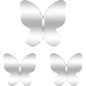 Atmosphera Kids Vlinder Spiegels - Set van 3 stuks - 21x21cm