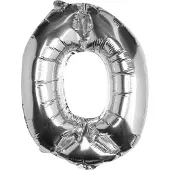 Ginger Ray Pick & Mix - Folieballon cijfer 0 - zilver