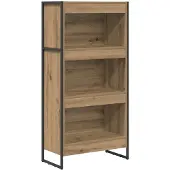 vidaXL Boekenkast 60 x 30 x 121 cm Bewerkt hout Ambachtelijk Eiken