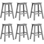 vidaXL Tuin Bar Set 6 st Lichtgrijs HDPE