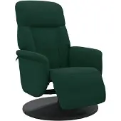 vidaXL Verstelbare fauteuil met voetensteun fluweel donkergroen