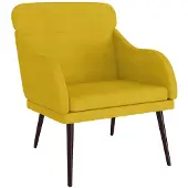 vidaXL Fauteuil 63x76x80 cm fluweel geel