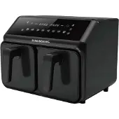Hausberg HB-2375 Airfryer Met Dubbele Mand 8,4 L | 2200–2400 W | Grote Heteluchtfriteuse Met Twee Bakcompartimenten – Gezond Frituren Zonder Olie