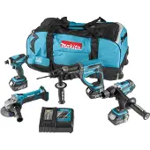 Makita DLX4017 Startset met 4 18V Li-ion machines | 3 accu's - DLX4017