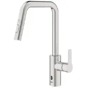 GROHE Keukenmengkraan start e u-uitloop, uittrekbare dual spray, supersteel