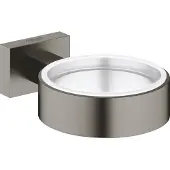 GROHE Houder Essentials Cube Hard Graphite Geborsteld
