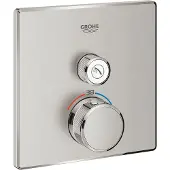 GROHE Opbouwdeel Grohtherm Smartcontrol Douche T, Vierkant Supersteel